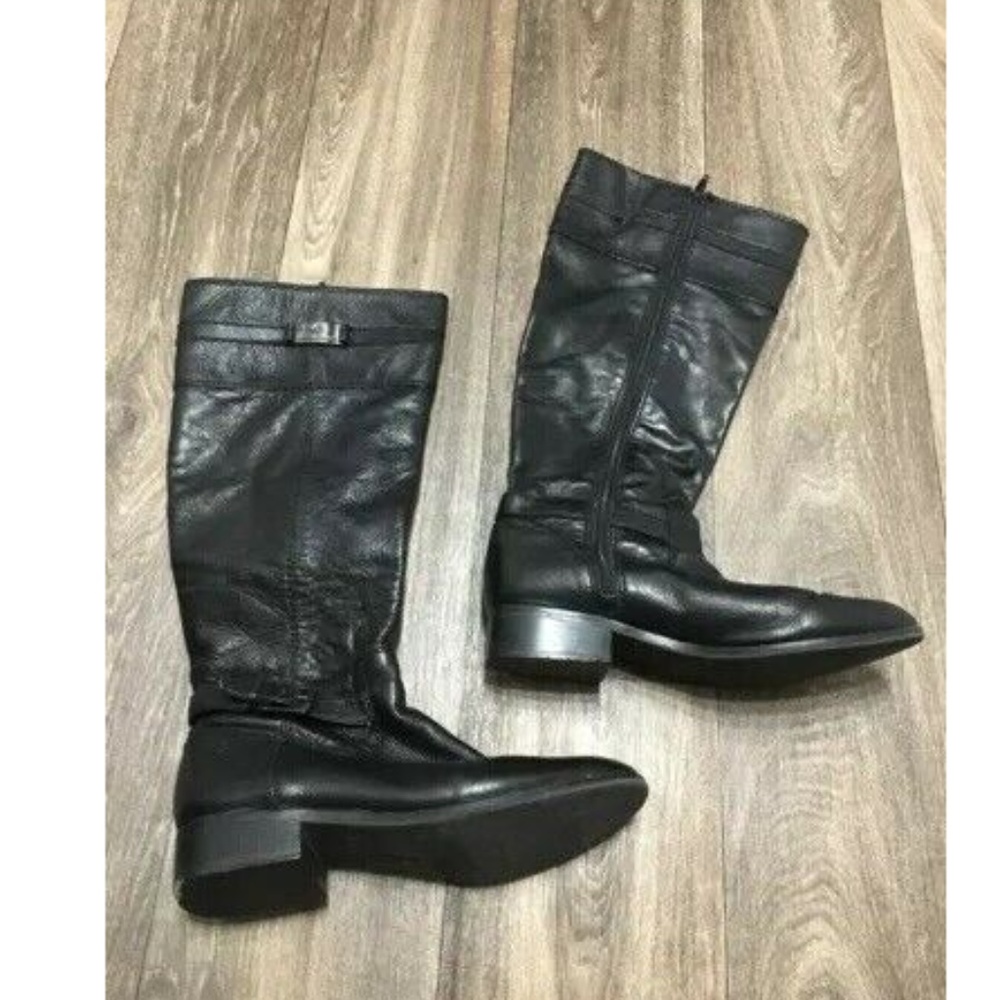Antonio Melani Tall Black Leather Riding Boots